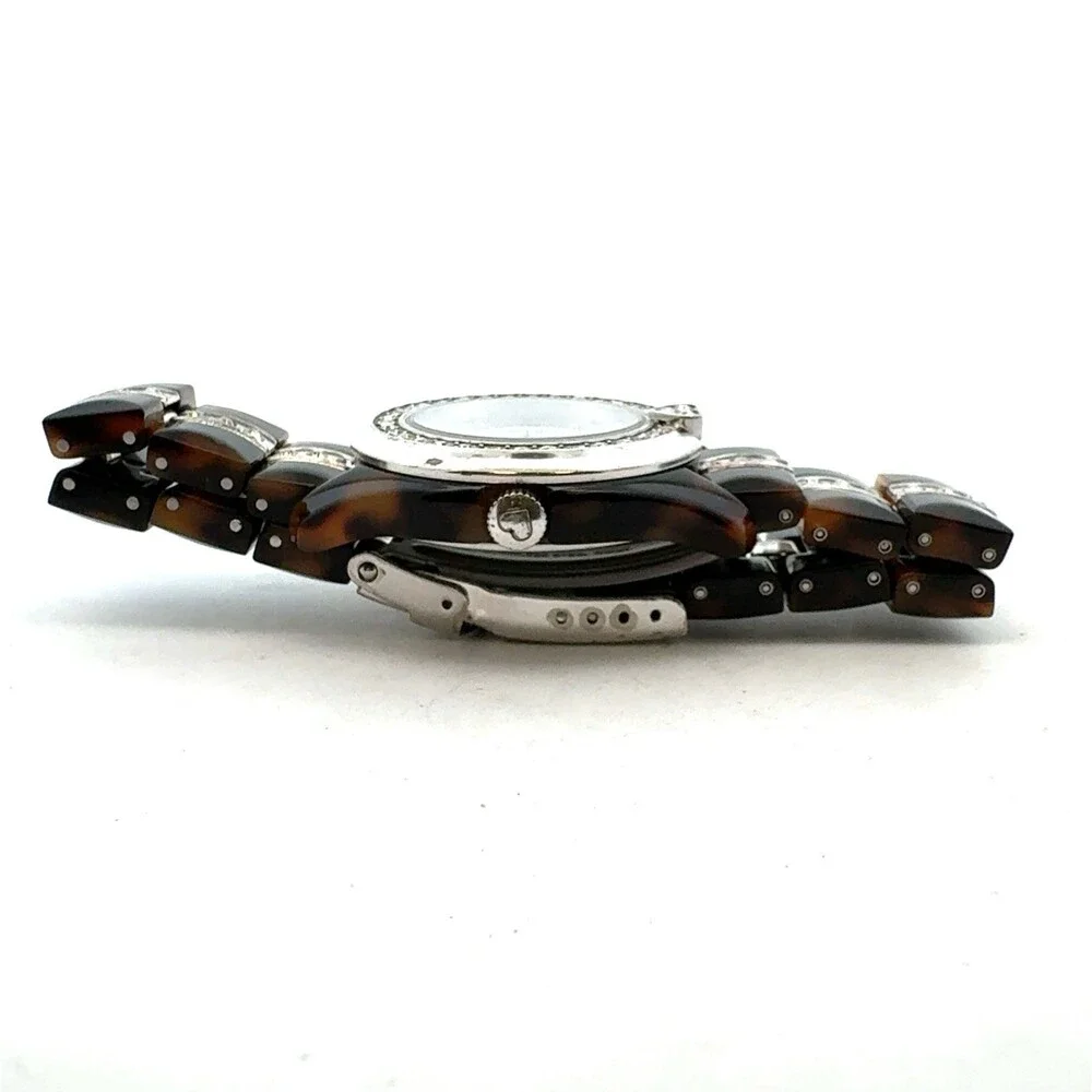 Retired Brighton Dana Point Tortoiseshell Rhinestone Accented Ladies Watch